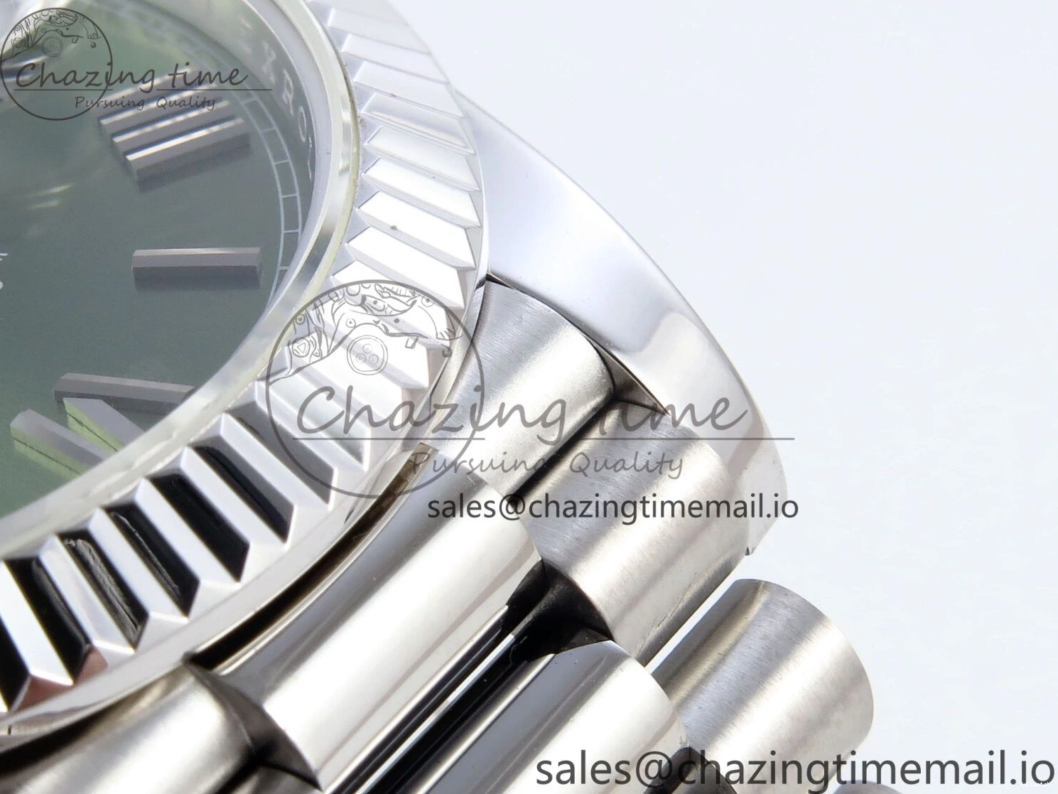 Weight) Roman 1:1 KF 40 Edition Best 228239 (Gain on SS Dial Green Bracelet VR3255 Day President Date 0308